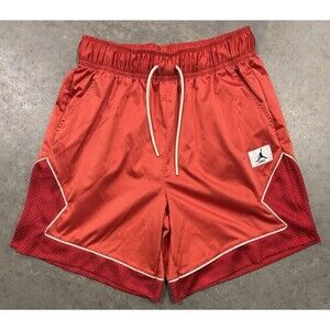 Air Jordan Essentials Diamond Women's Shorts Red Satin Loose Fit Sz S DO5041 605